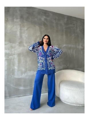 Blue - Knit Suits - Maymara