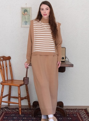 Milky Brown - Knit Suits - Ceylan Otantik