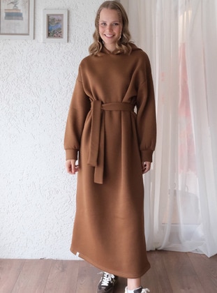 Milky Brown - Modest Dress - Ceylan Otantik