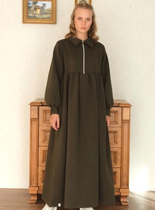 Khaki - Modest Dress - Ceylan Otantik