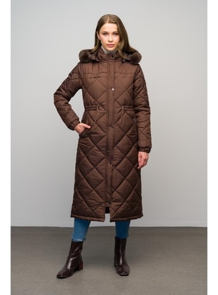 Brown - Puffer Jackets - Olcay