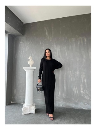 Black - Knit Dresses - Maymara