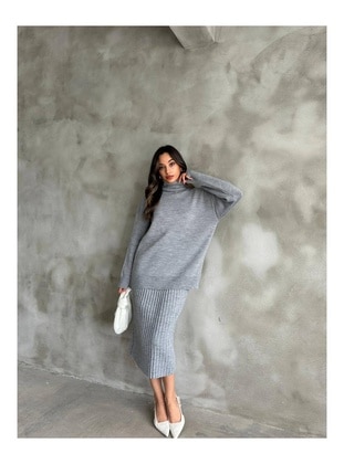 Grey - Knit Suits - Maymara