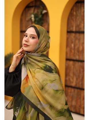 Multi Color - Shawl - Silk Home