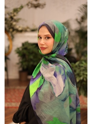 Multi Color - Shawl - Silk Home