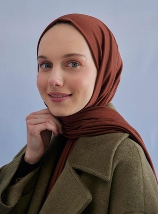 Brown - Plain - Shawl - FRESHSCARFS