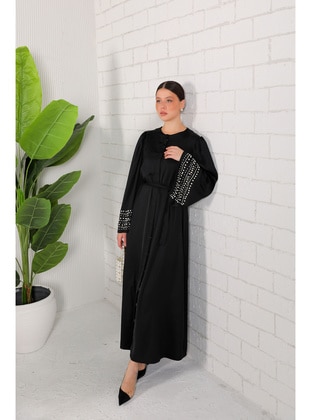 Black - Modest Evening Dress - Melike Tatar