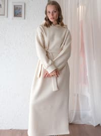 Cream - Modest Dress