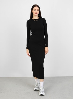 Black - Modest Dress - Modanisa Mood