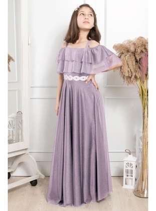 Lilac - Girls` Evening Dress - MFA Moda