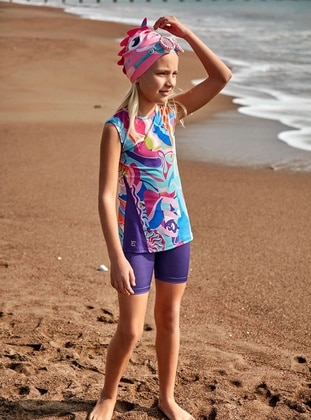 Multi Color - Girls` Swimsuit - Marina