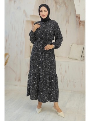 Black - Modest Dress - Bestenur