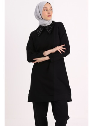 Black - Cuban Collar - Tunic - ALLDAY