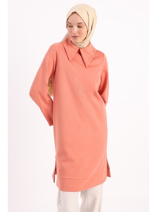 Powder Pink - Cuban Collar - Tunic - ALLDAY