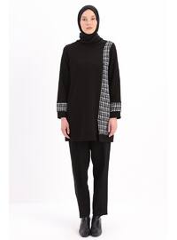 Black - Crew neck - Tunic