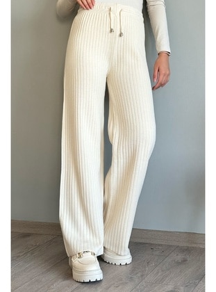 Ecru - Knit Pants - InStyle