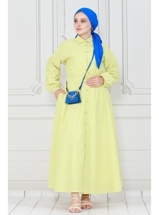 Yellow - Modest Dress - Sevitli