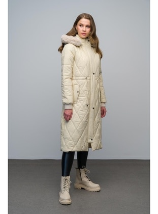 Beige - Puffer Jackets - Olcay