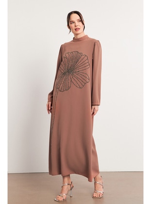 Camel - Modest Evening Dress - Vavinor