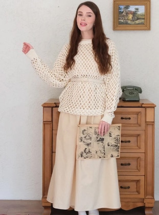 Cream - Knit Sweaters - Ceylan Otantik