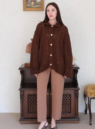 Bitter Chocolate - Knit Cardigan - Ceylan Otantik