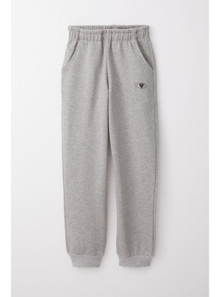 Grey - 350gr - Boys` Sweatpants - Breeze Girls&Boys