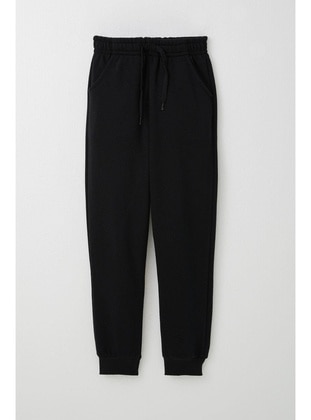 Black - 350gr - Boys` Sweatpants - Breeze Girls&Boys