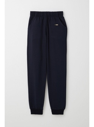 Navy Blue - 350gr - Boys` Sweatpants - Breeze Girls&Boys