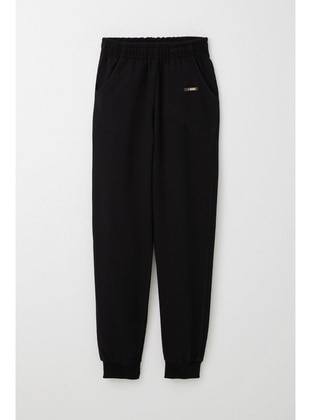 Black - 350gr - Boys` Sweatpants - Breeze Girls&Boys