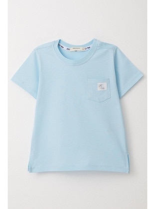 Light Blue - 150gr - Boys` T-Shirt - Breeze Girls&Boys