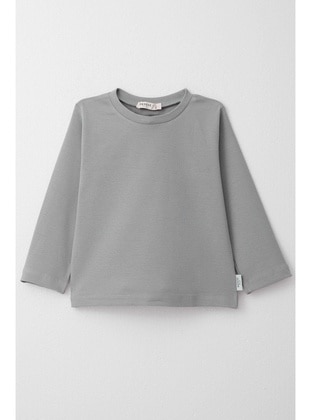 Light Gray - 200gr - Boys` Tops - Breeze Girls&Boys