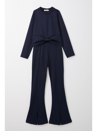 Navy Blue - 300gr - Girls` Suit - Breeze Girls&Boys