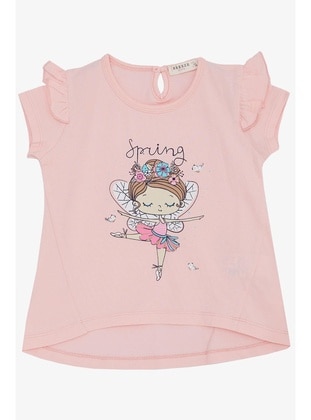 Pink - 150gr - Girls` T-Shirt - Breeze Girls&Boys