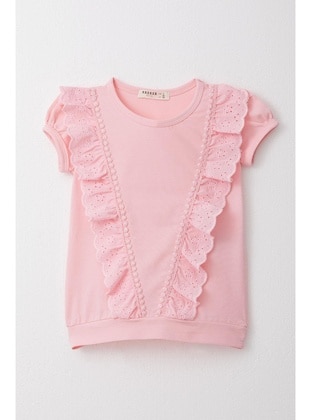 Pink - 150gr - Girls` T-Shirt - Breeze Girls&Boys