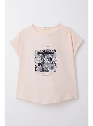 Powder Pink - 150gr - Girls` T-Shirt - Breeze Girls&Boys