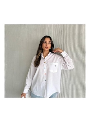 White - Blouses - Maymara