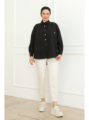 Black - Blouses - Maymara