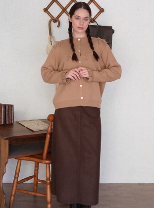 Milky Brown - Knit Cardigan - Ceylan Otantik