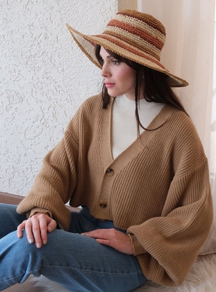 Milky Brown - Knit Cardigan - Ceylan Otantik