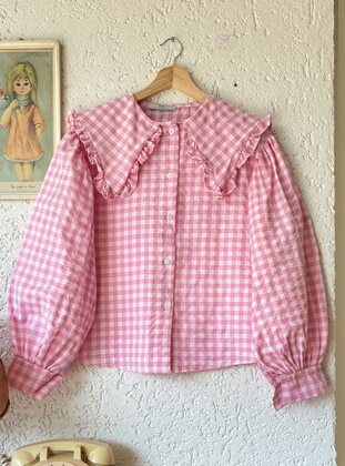 Pink - Blouses - Ceylan Otantik