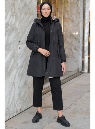 Black - Puffer Jackets - Hafsa Mina