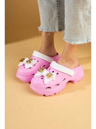 Black - Sandal - Sandal - Pembe Potin