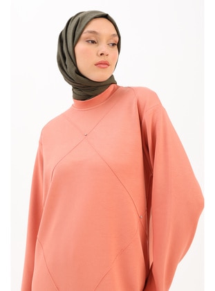 Powder Pink - Crew neck - Tunic - ALLDAY