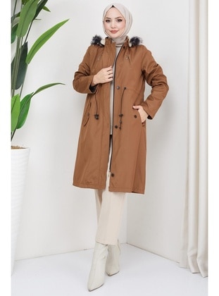 Tan - Puffer Jackets - Hafsa Mina