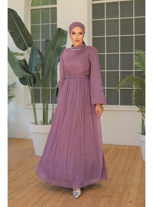 Lilac - Modest Evening Dress - Hakimoda