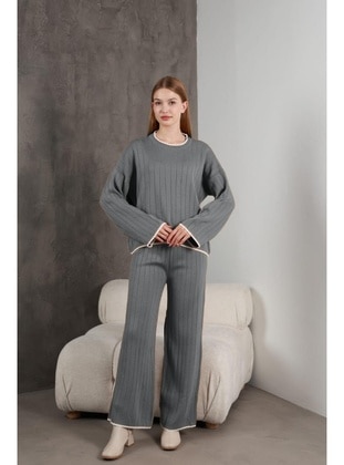 Grey - Knit Suits - Maymara