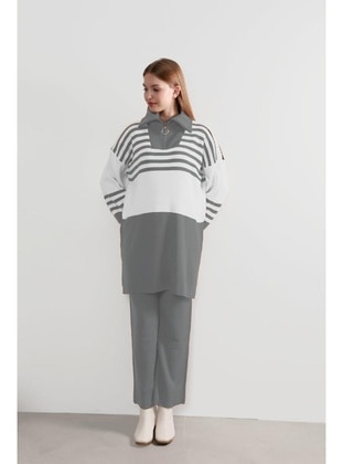 Grey - Knit Suits - Maymara