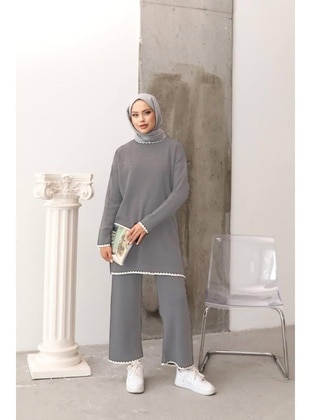 Grey - Knit Suits - Maymara