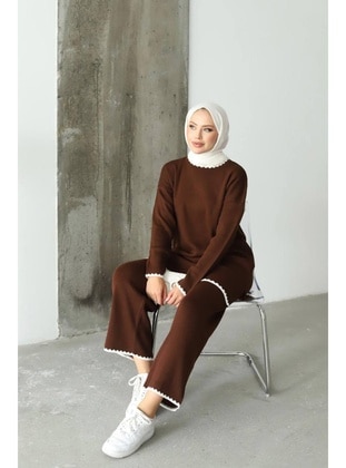 Brown - Knit Suits - Maymara