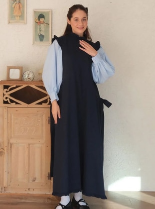 Navy Blue - Skirt Overalls - Ceylan Otantik